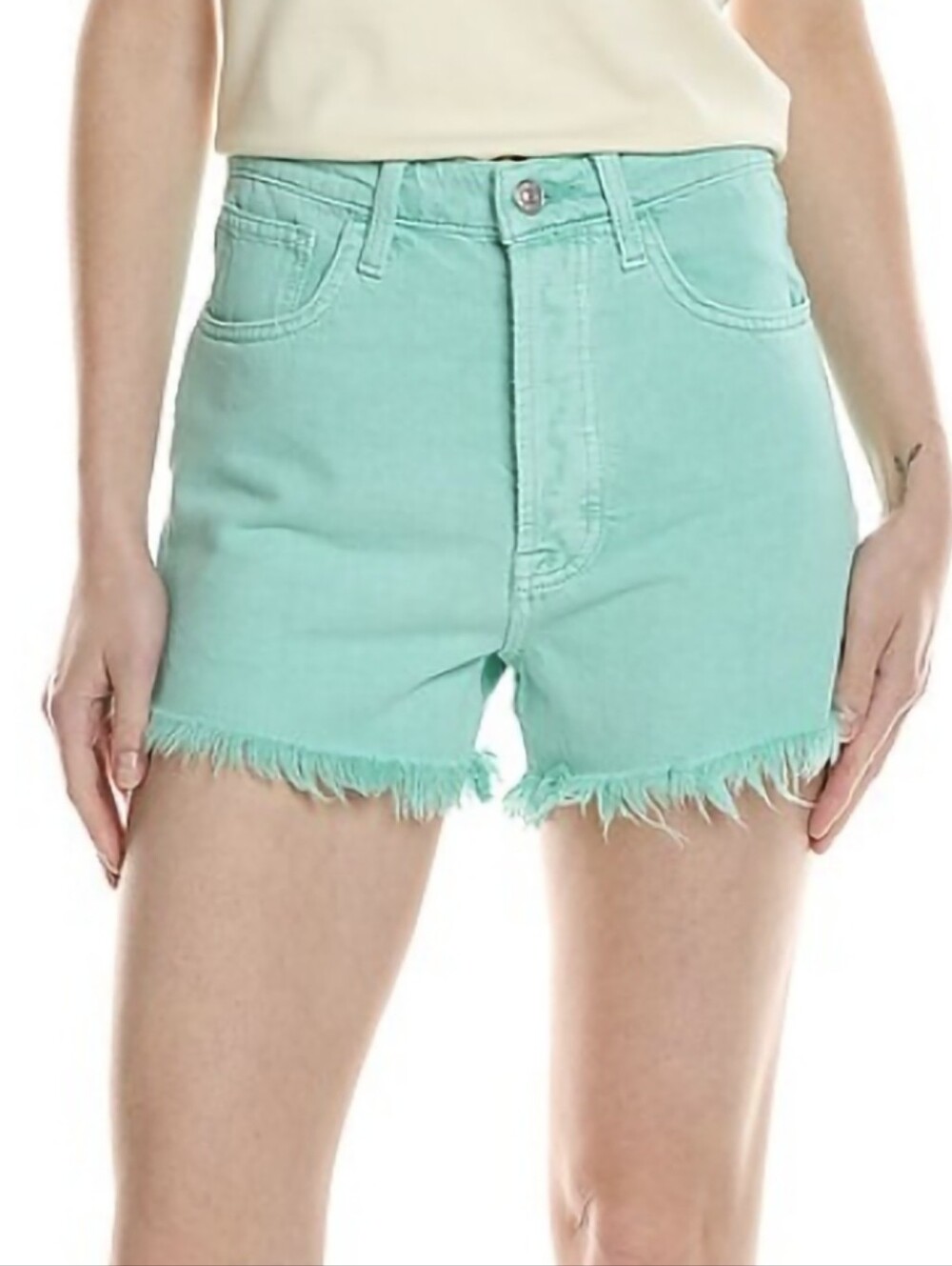 NWOT 7 for All Mankind Easy Ruby Cut Off Short, Sz 27 Teal